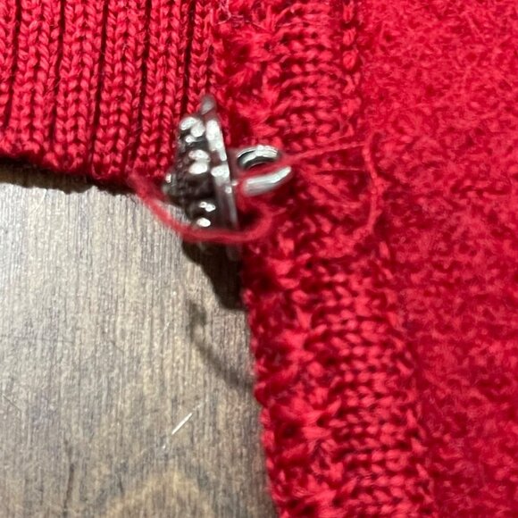 Vintage Geiger Wool Cardigan Sweater Women's Size 38 US Small Red Knit - Picture 6 of 11